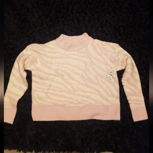 Pink zebras sweater. Brand new, never worn.